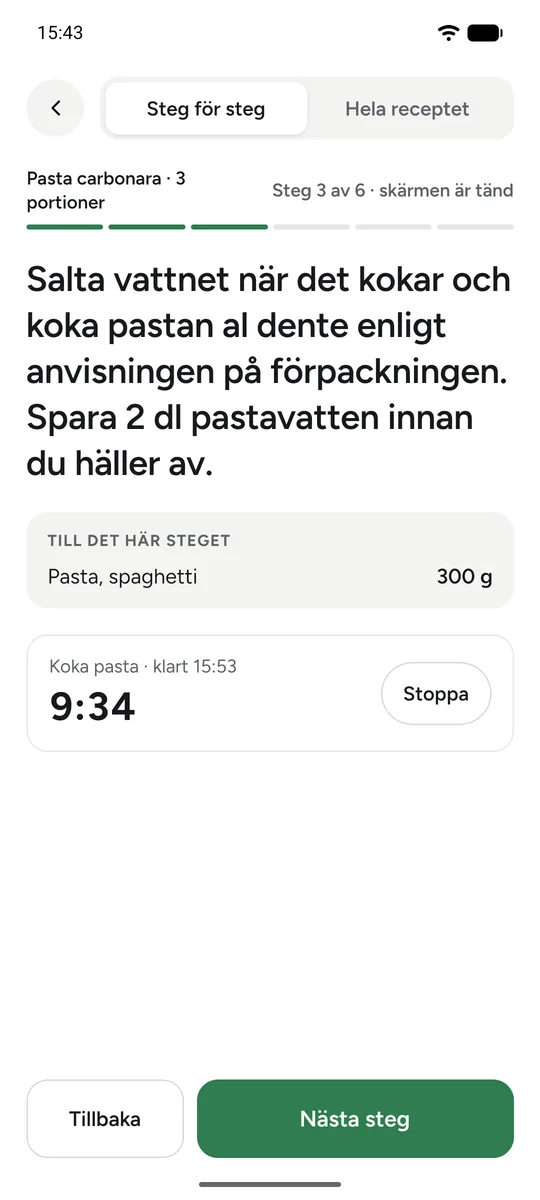 Gasture i en telefon